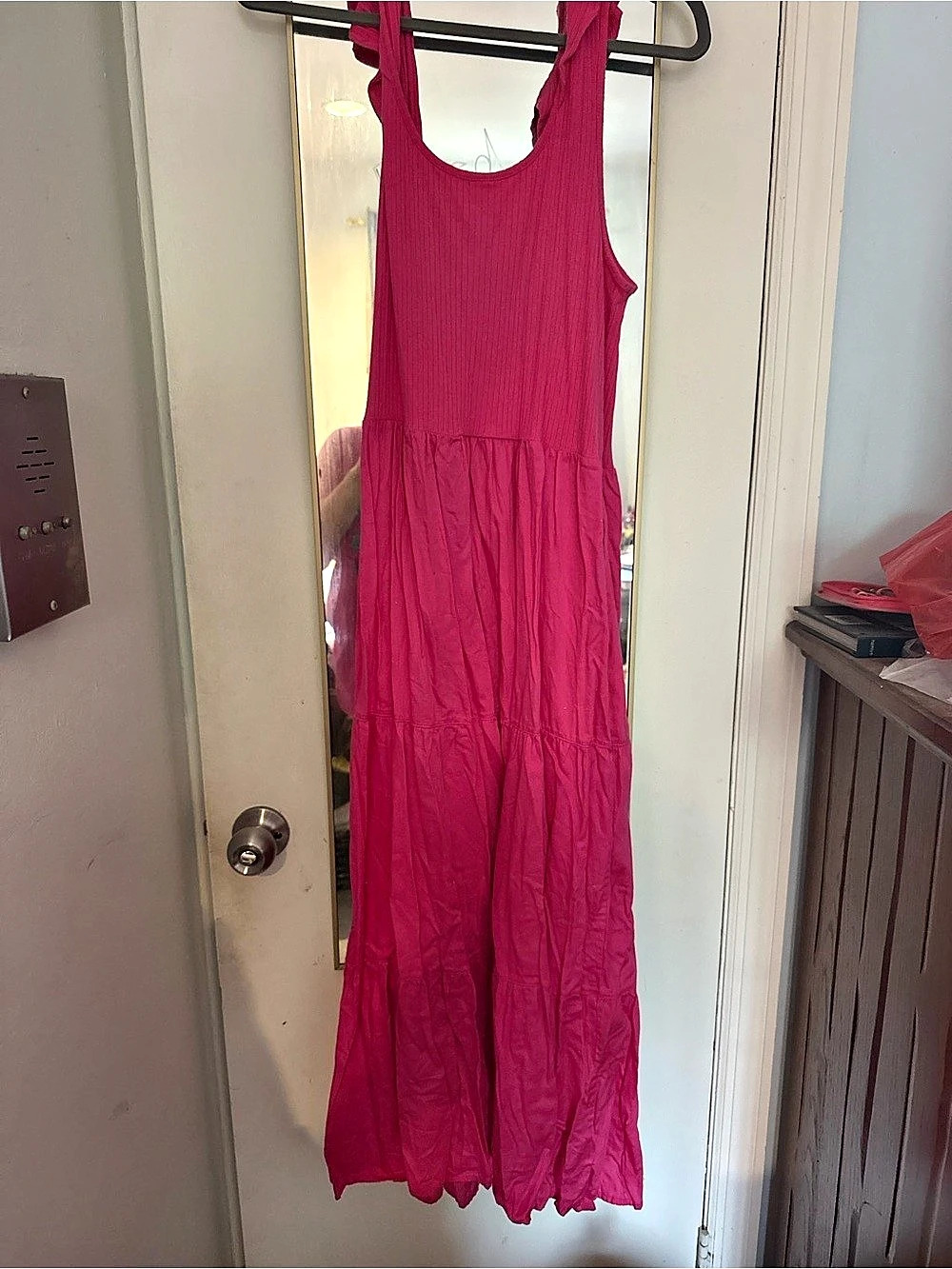 Gap Ribbed Maxi Dress in Pink Size X Large Like New